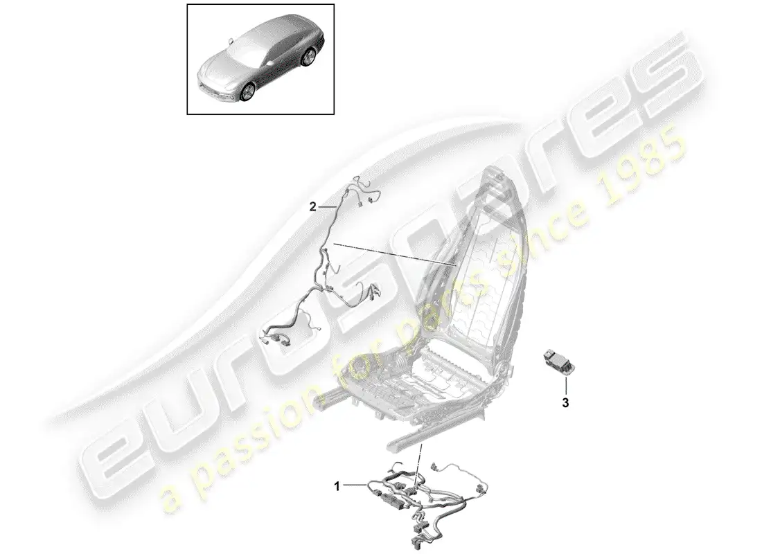 porsche 2017 (panamera 971-1) wiring harnesses parts diagram