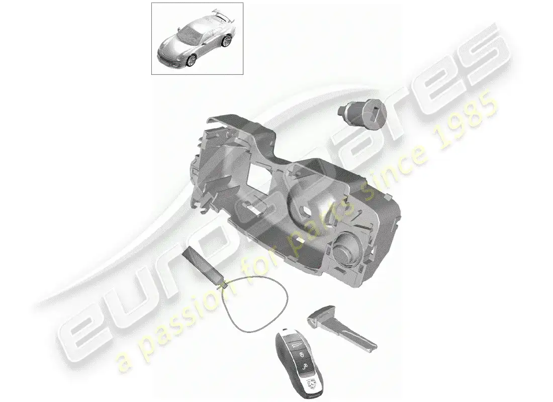 porsche 2014 (991-1 r/gt3/rs) repair kit parts diagram