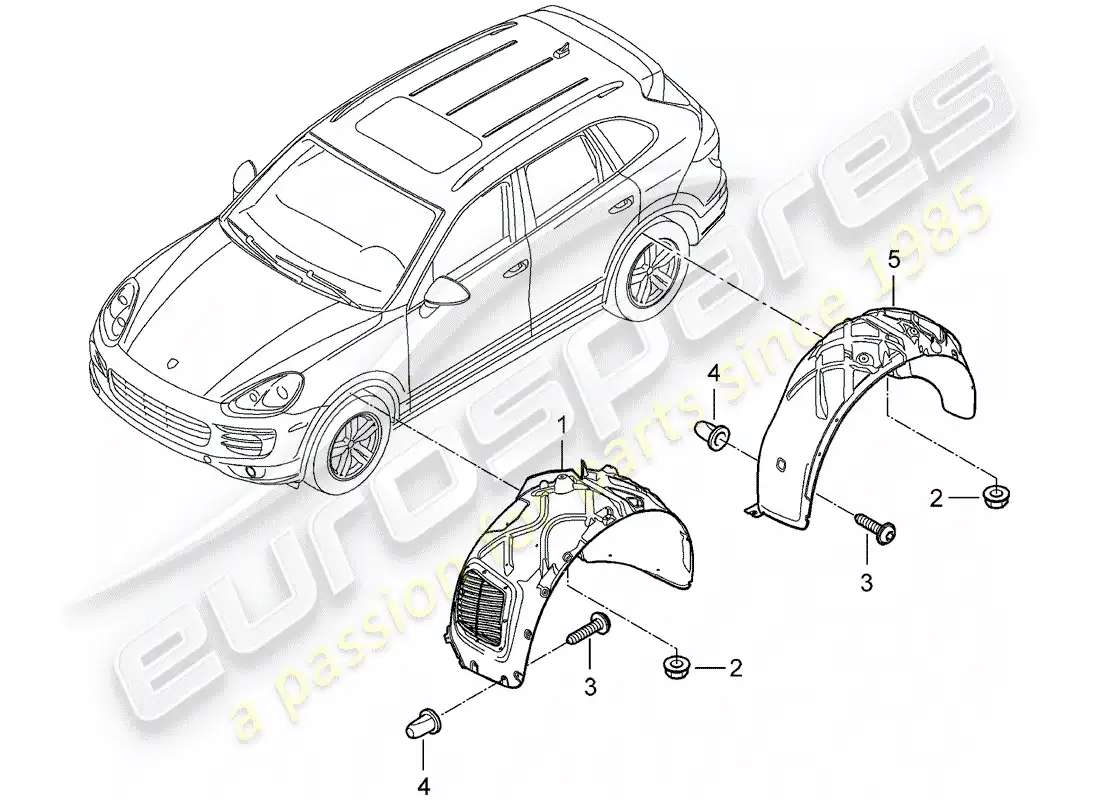 porsche 2013 (cayenne e2 92a) lining parts diagram