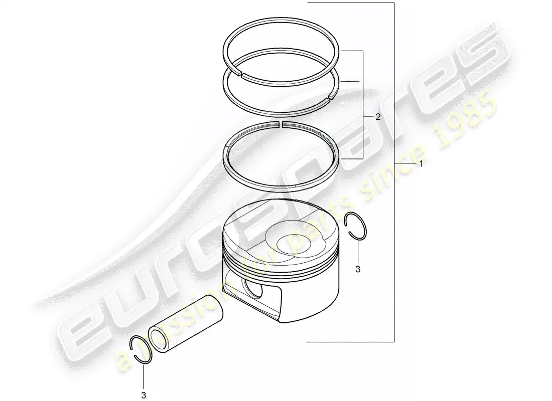 porsche 2011 (panamera 970) piston parts diagram