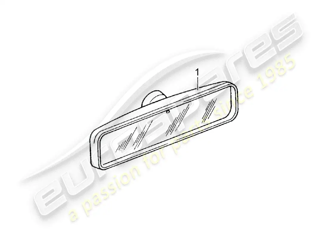 porsche 2017 (accessories) rear view mirror inner parts diagram