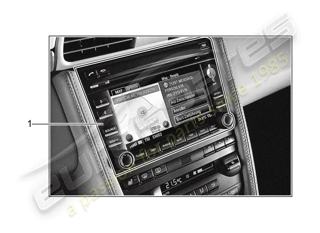 porsche 2006 (tequipment) navigation system parts diagram