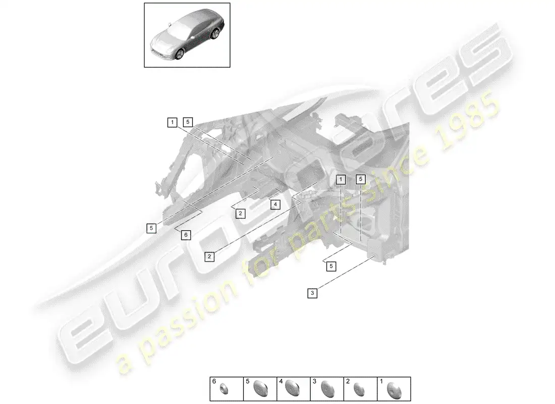 porsche 2017 (panamera 971-1) plug part diagram