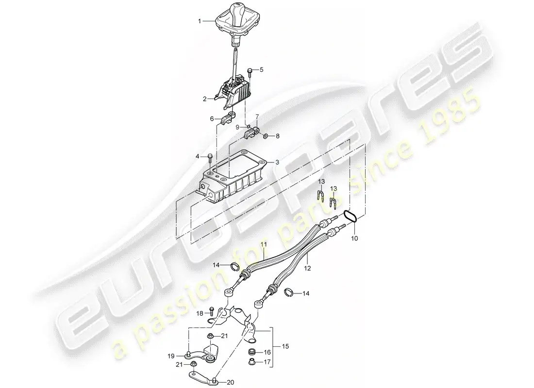 porsche 2007 (cayenne e1 9pa) transmission control parts diagram