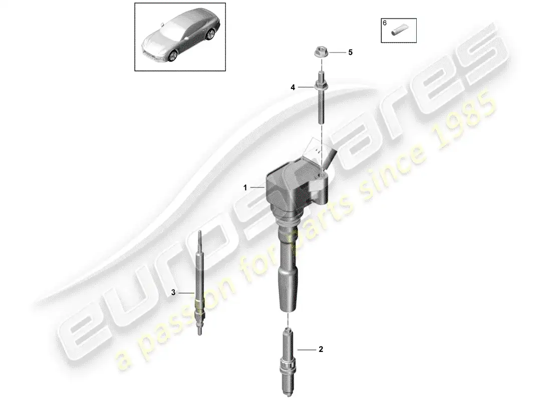 porsche 2017 (panamera 971-1) ignition system parts diagram