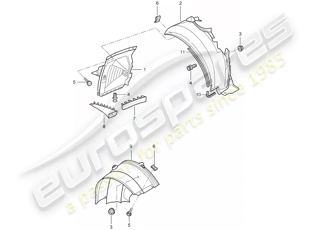 porsche 2005 (996) trims - for - wheel housing - d - mj 2002>> parts diagram