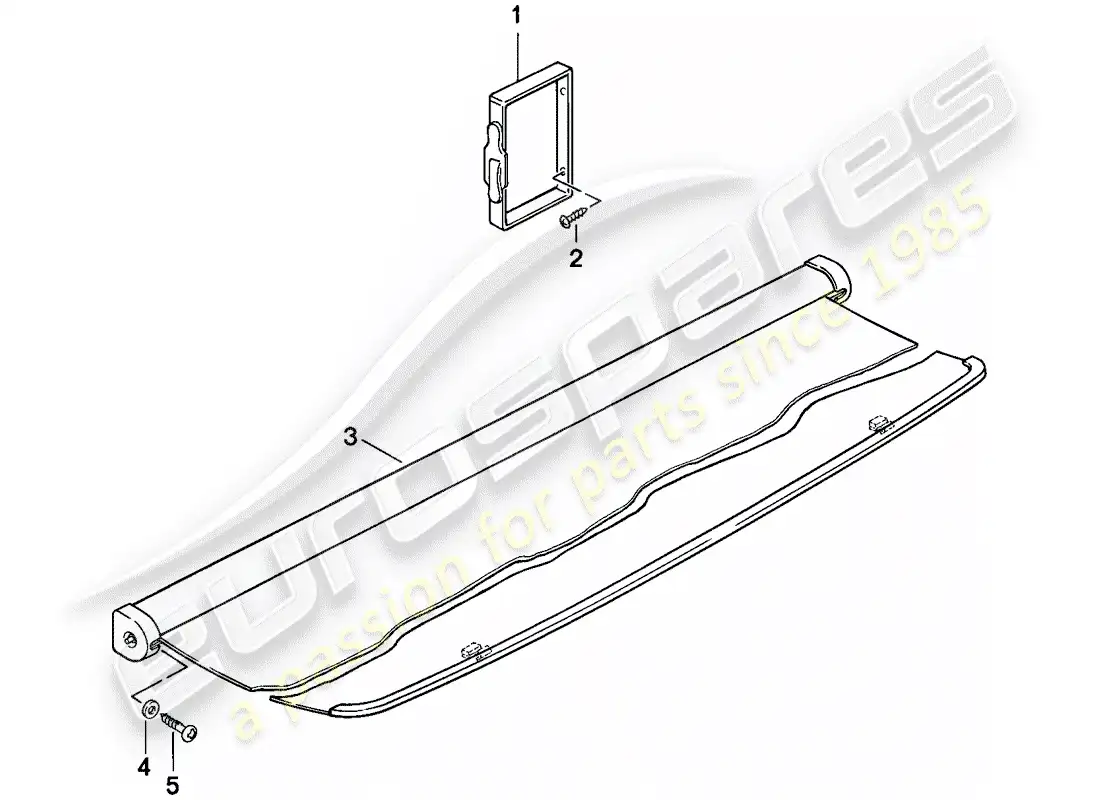 porsche 1977 (924) luggage compartment cover parts diagram