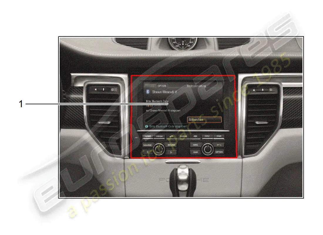 porsche 2019 (tequipment macan) mobile phone parts diagram