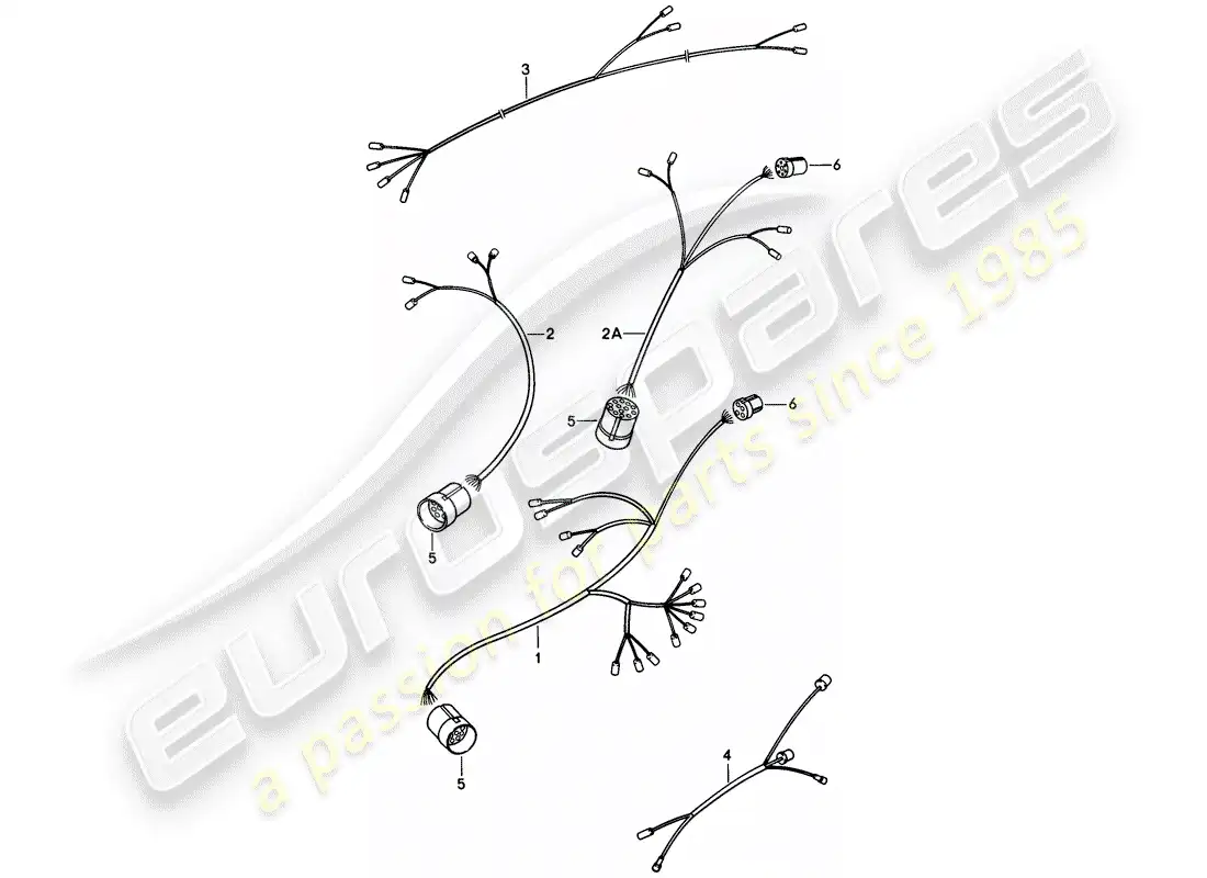porsche 1978 (928) harness - passenger compartment - doors parts diagram
