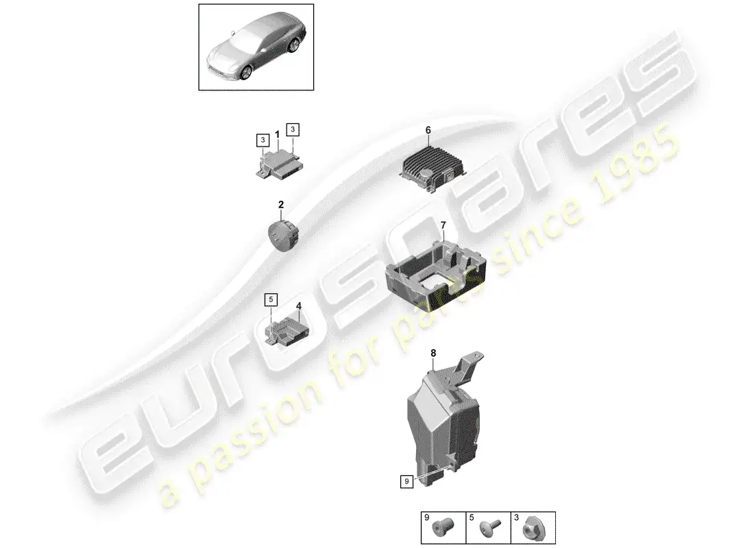 porsche 2019 (panamera 971-1) control unit for engine parts diagram