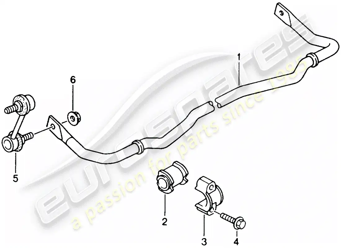 porsche 2004 (996) stabilizer parts diagram