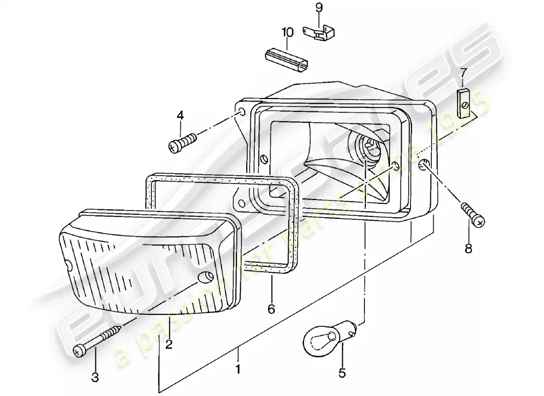 porsche 1980 (924) turn signal parts diagram