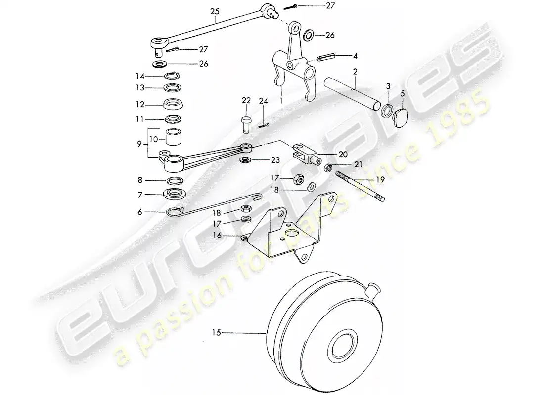 porsche 1969 (911/912) clutch release - sportomatic - d >> - mj 1968 parts diagram