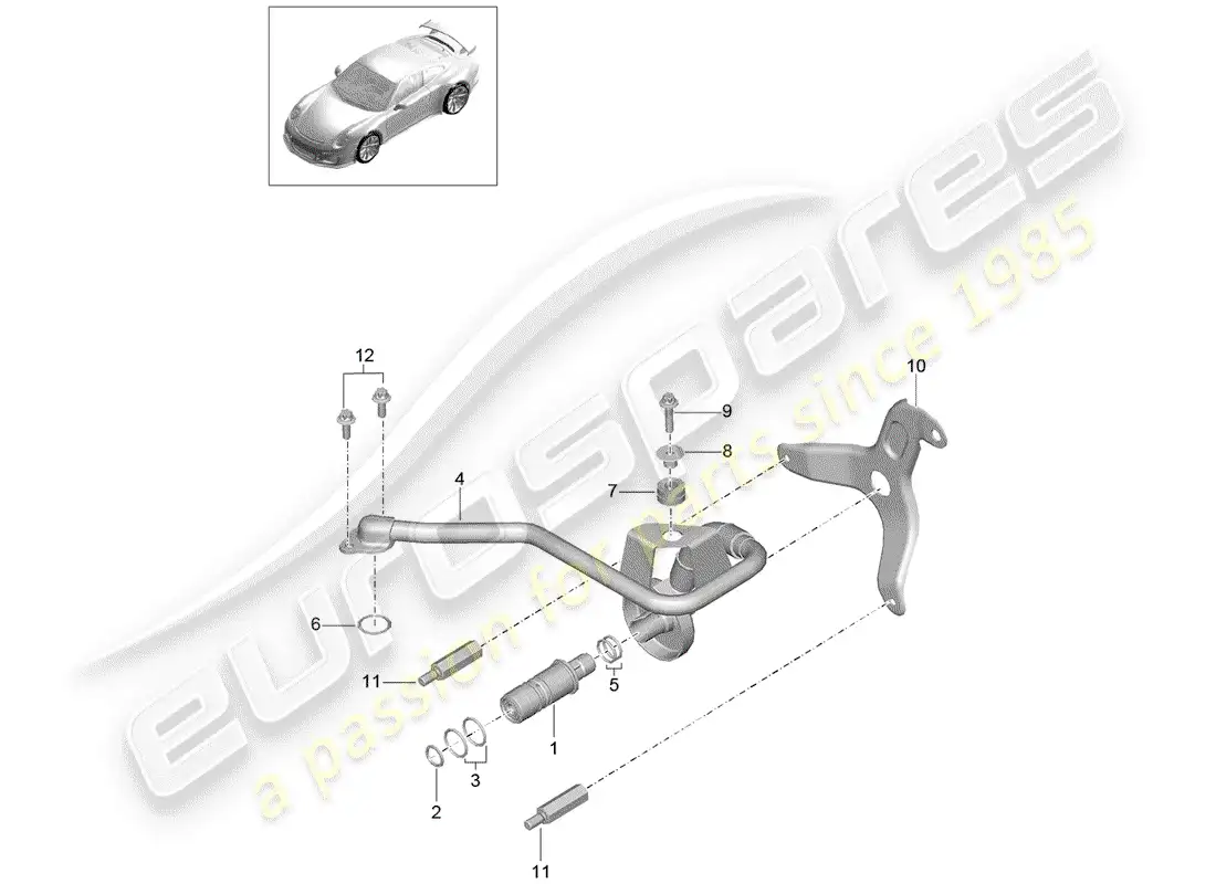 porsche 2015 (991-1 r/gt3/rs) crankshaft parts diagram