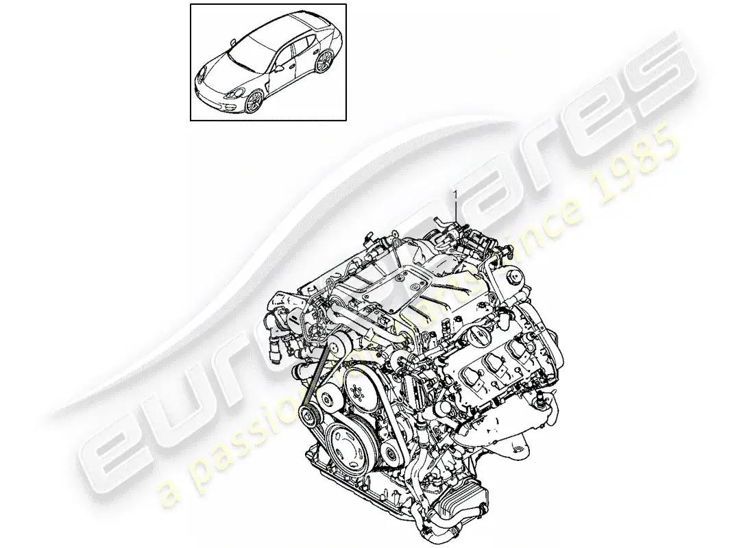porsche 2012 (panamera 970) replacement engine parts diagram