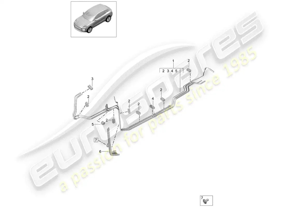 porsche 2020 (macan) fuel system part diagram