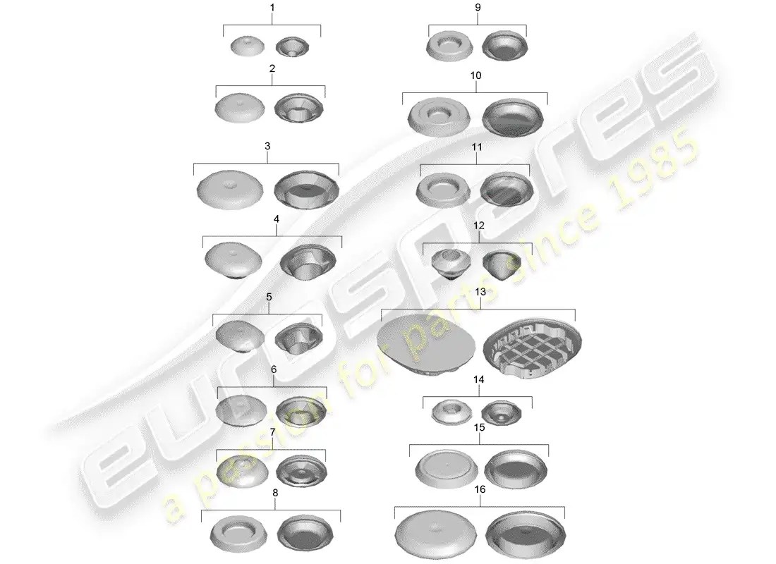 porsche 2016 (981 cayman gt4) plug parts diagram