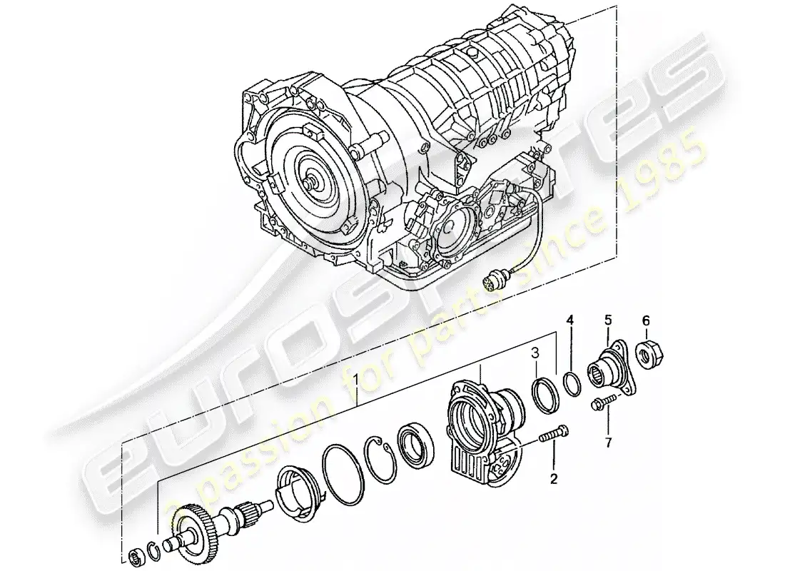 porsche 2004 (996) tiptronic - - 4 wheel drive - d - mj 1999>> - mj 2001 parts diagram