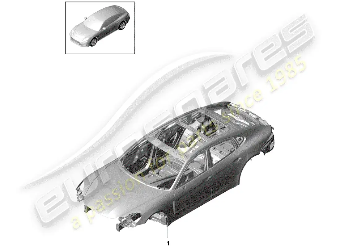 porsche 2018 (panamera 971-1) car body parts diagram