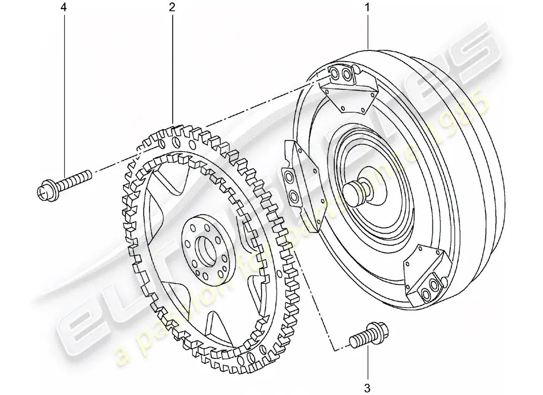 porsche 2002 (996) tiptronic - torque converter - driving disk - d - mj 2002>> part diagram