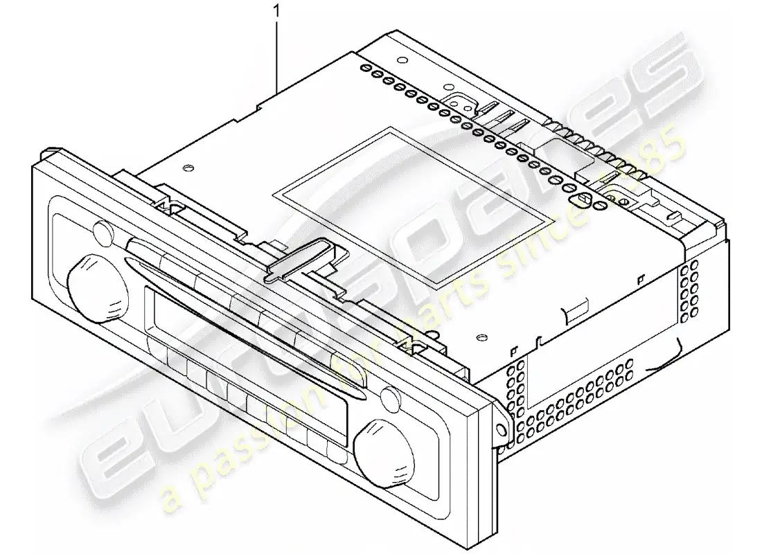 porsche 2017 (tequipment cayenne) radio unit parts diagram