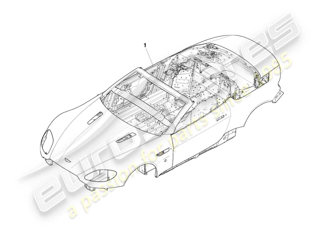 a part diagram from the aston martin v8 vantage (2005) parts catalogue