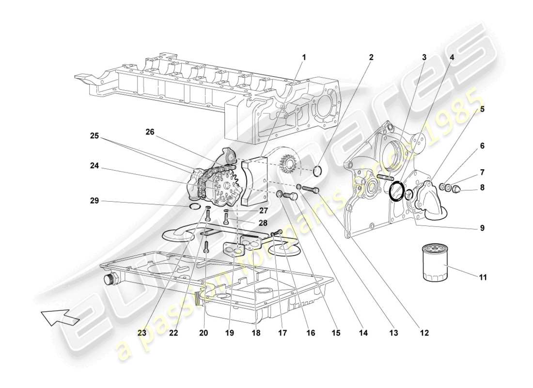 a part diagram from the lamborghini reventon roadster parts catalogue