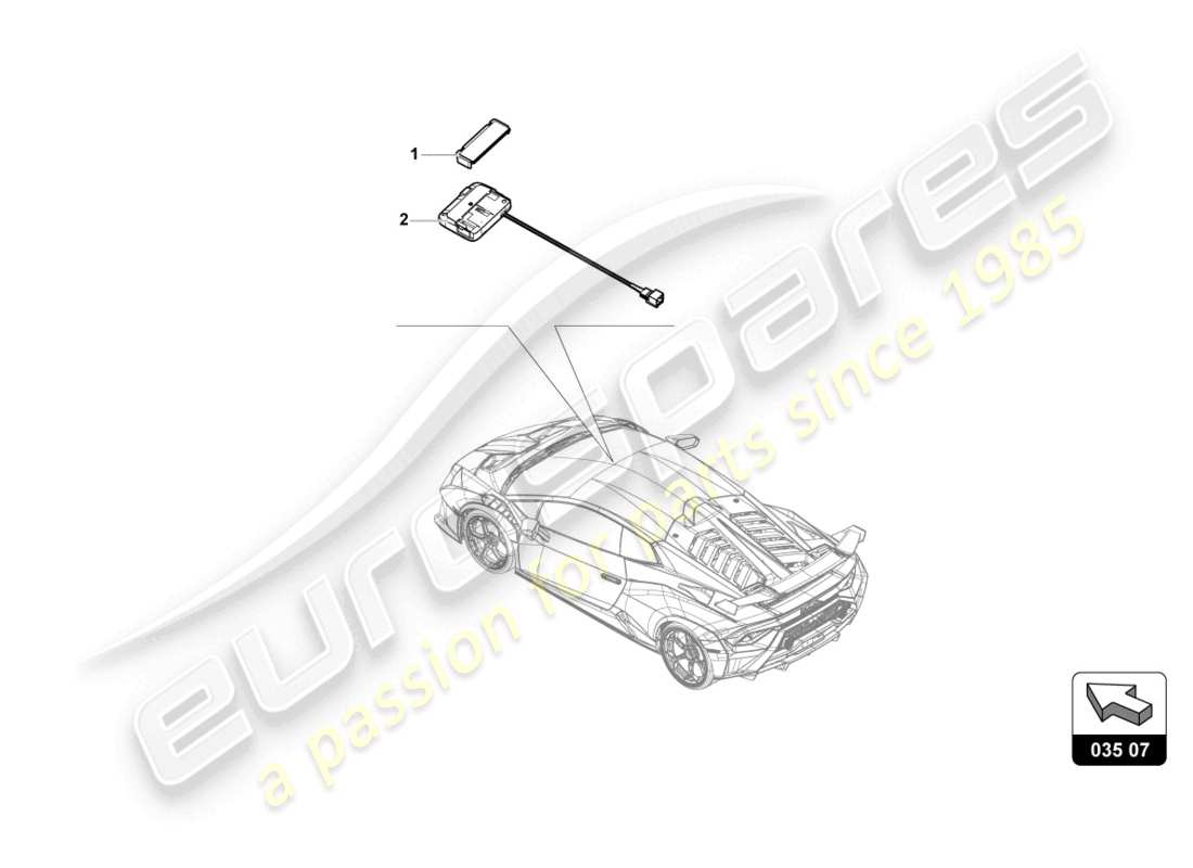 a part diagram from the lamborghini huracan tecnica parts catalogue