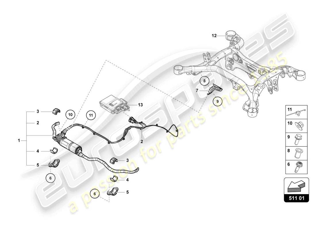 lamborghini urus performante (2023) control unit for stabilisers part diagram