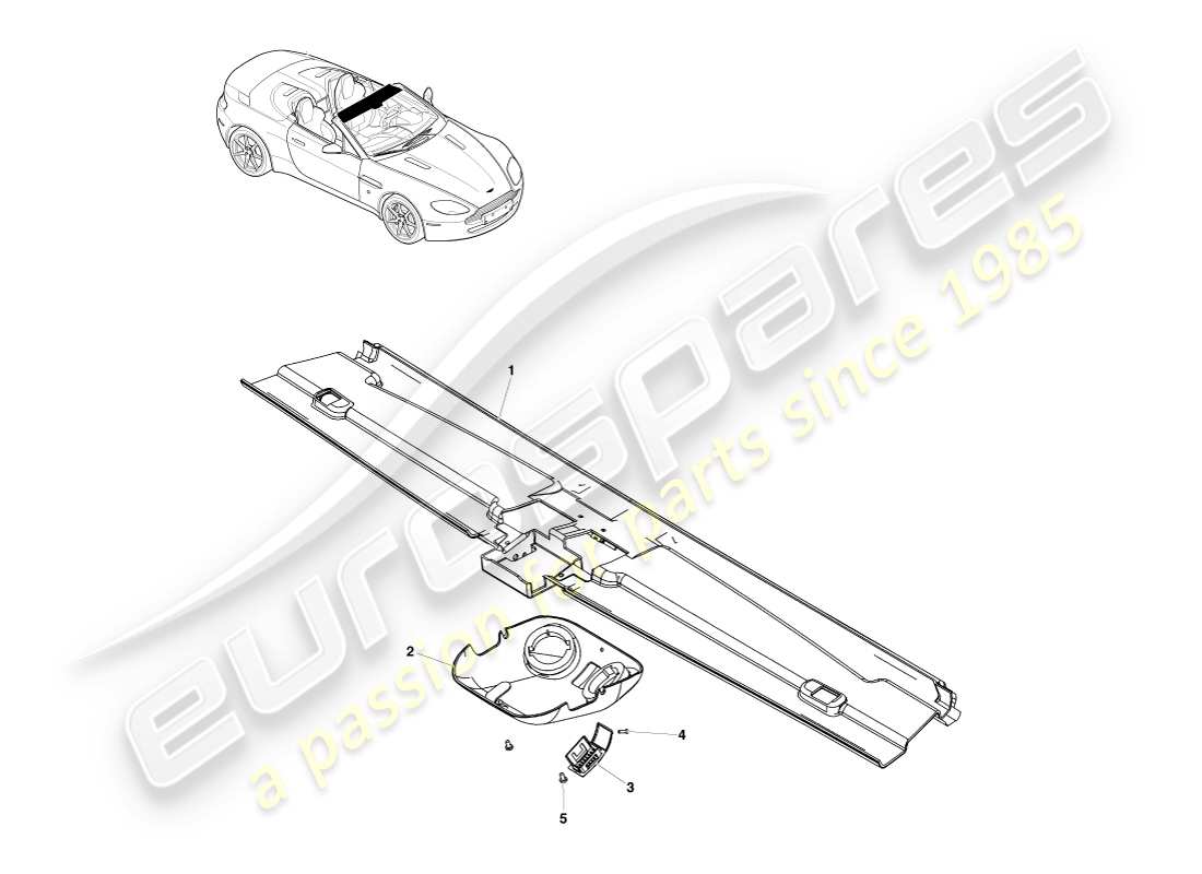 a part diagram from the aston martin v8 vantage (2005) parts catalogue
