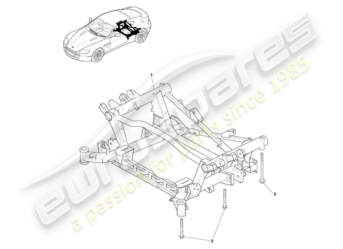 a part diagram from the aston martin v8 vantage (2005) parts catalogue
