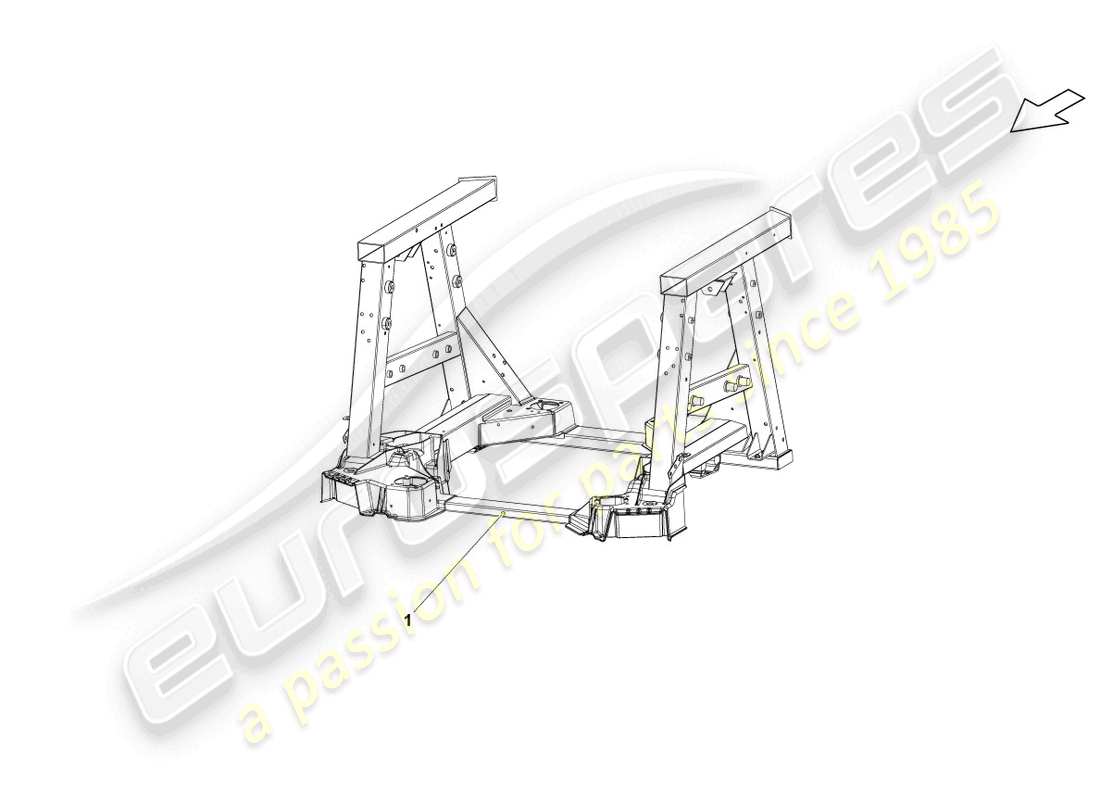 lamborghini lp560-4 spider (2012) frame rear part diagram