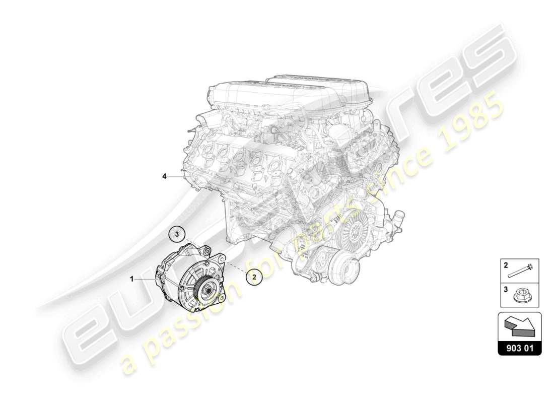 lamborghini sterrato (2024) alternator part diagram