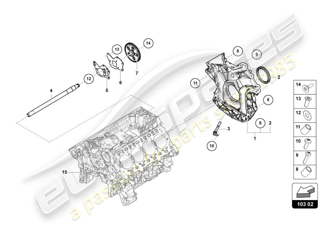 lamborghini urus performante (2024) oil sump part diagram