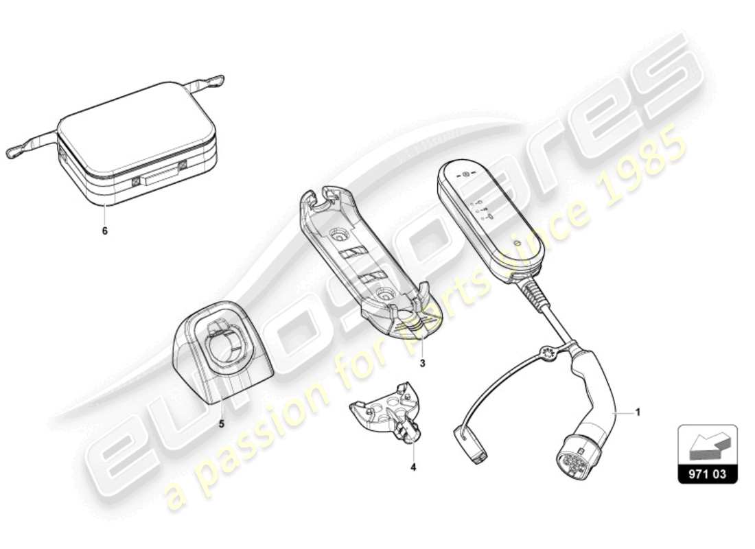 lamborghini revuelto coupe (2024) charging cable part diagram