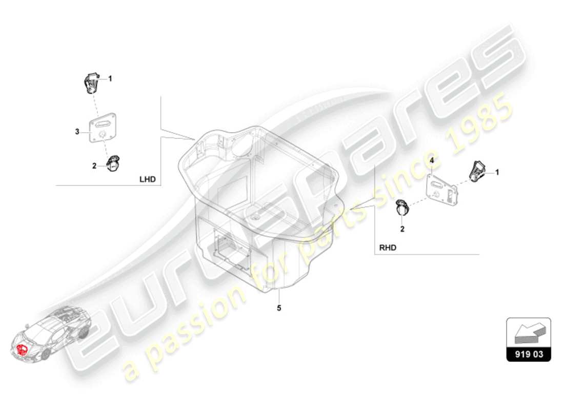 lamborghini revuelto coupe (2024) socket part diagram