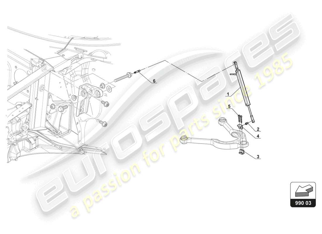 lamborghini 2017 (gt3) front damper potentiometer part diagram