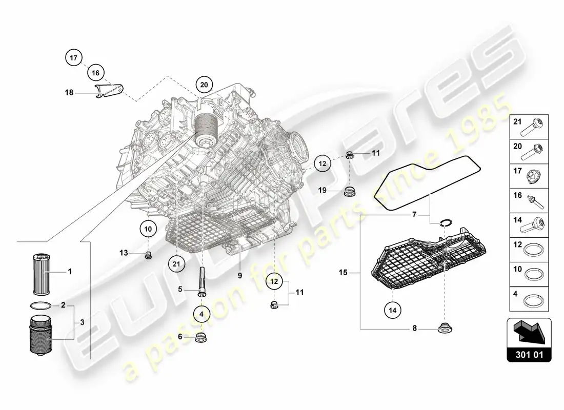 lamborghini lp600-4 zhong coupe (2015) oil filter parts diagram