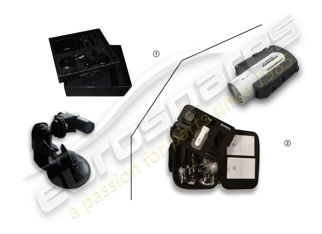 lamborghini lp570-4 sl (accessories) electrical parts for video recording and telemetry system part diagram