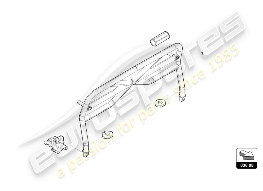 lamborghini huracan sto (accessories) protective frame part diagram