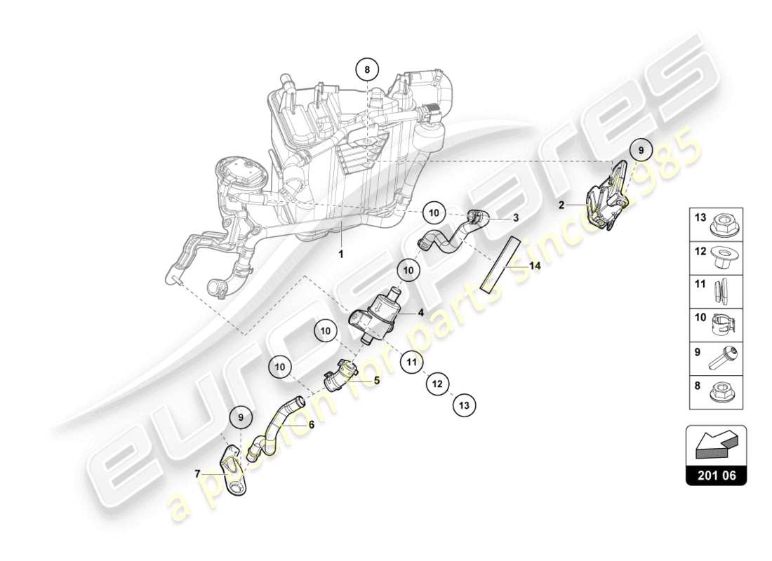 lamborghini evo coupe 2wd (2021) activated charcoal container part diagram