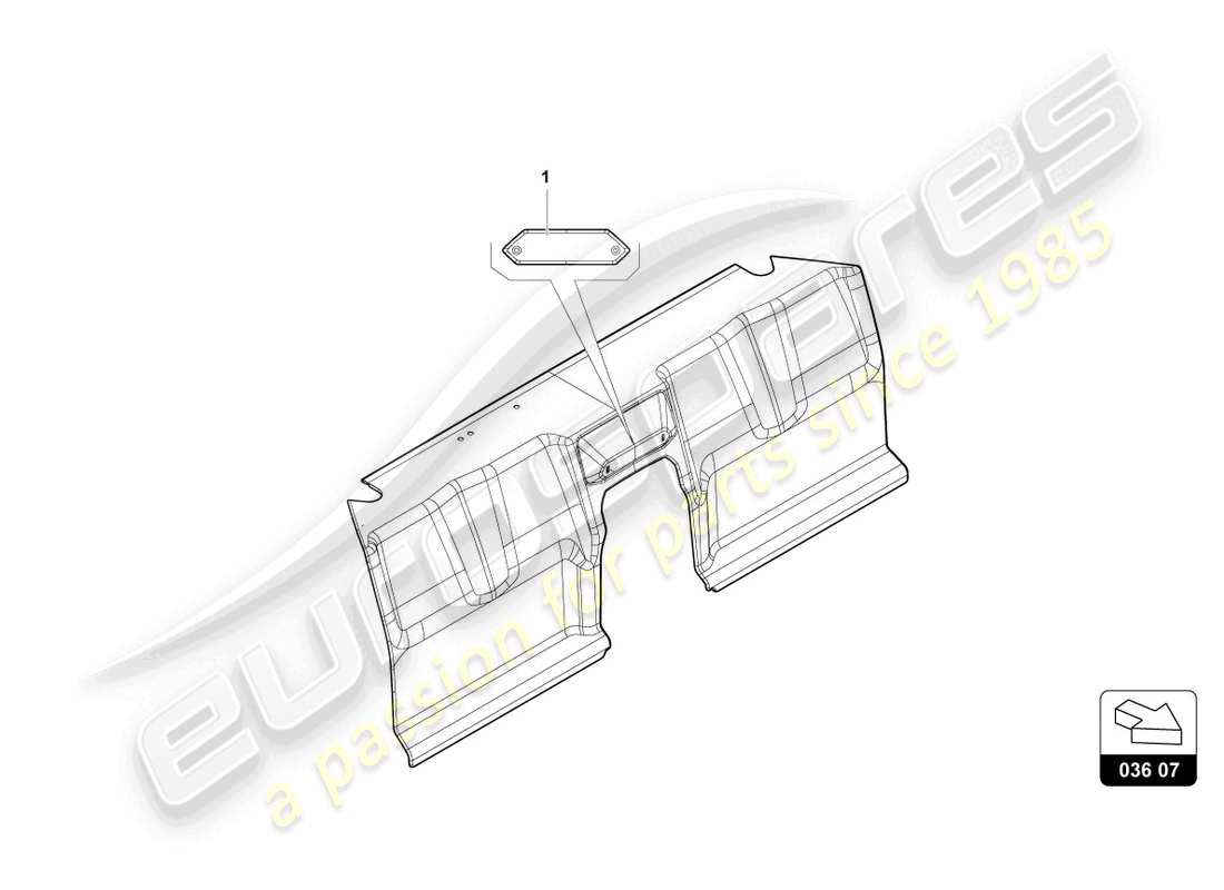 lamborghini huracan sto (accessories) hanging sign part diagram