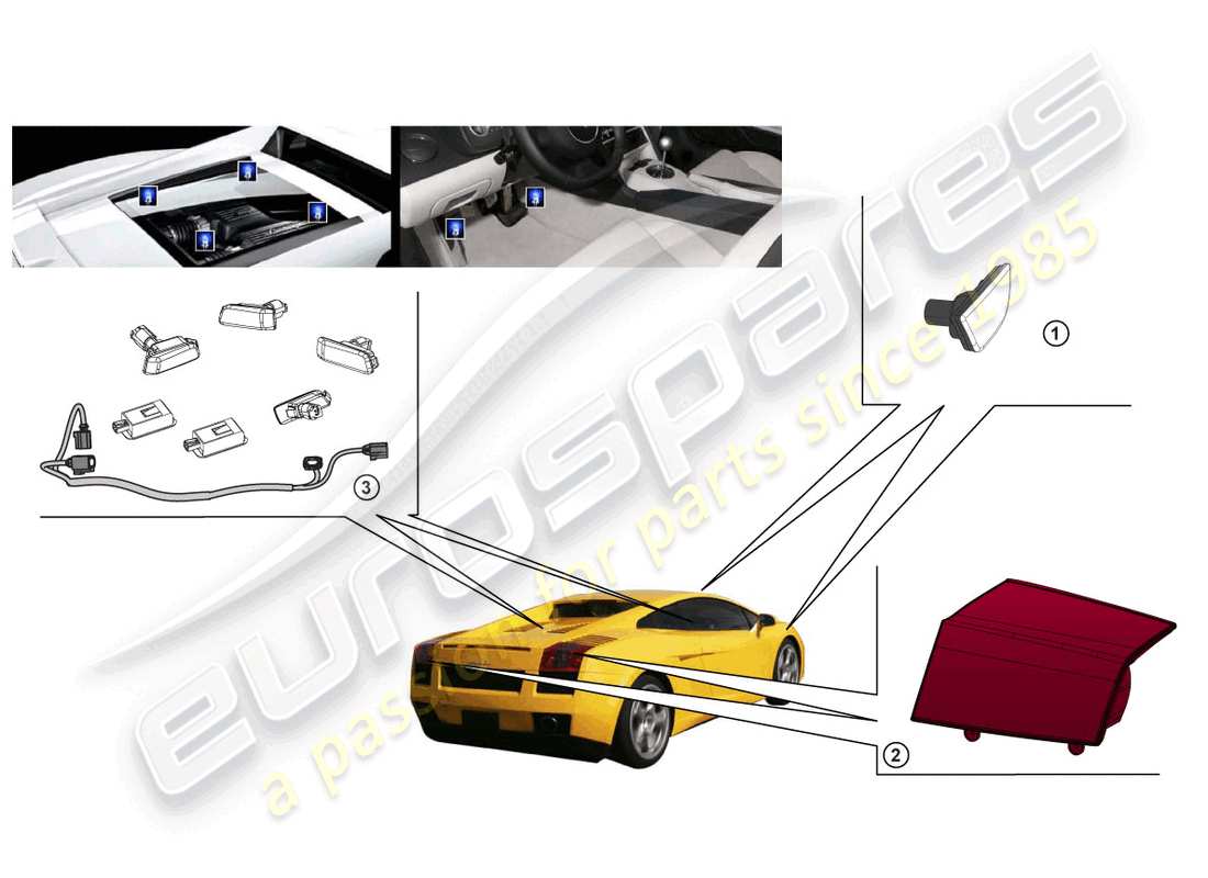 lamborghini lp560-4 spyder fl ii (accessories) lighting part diagram