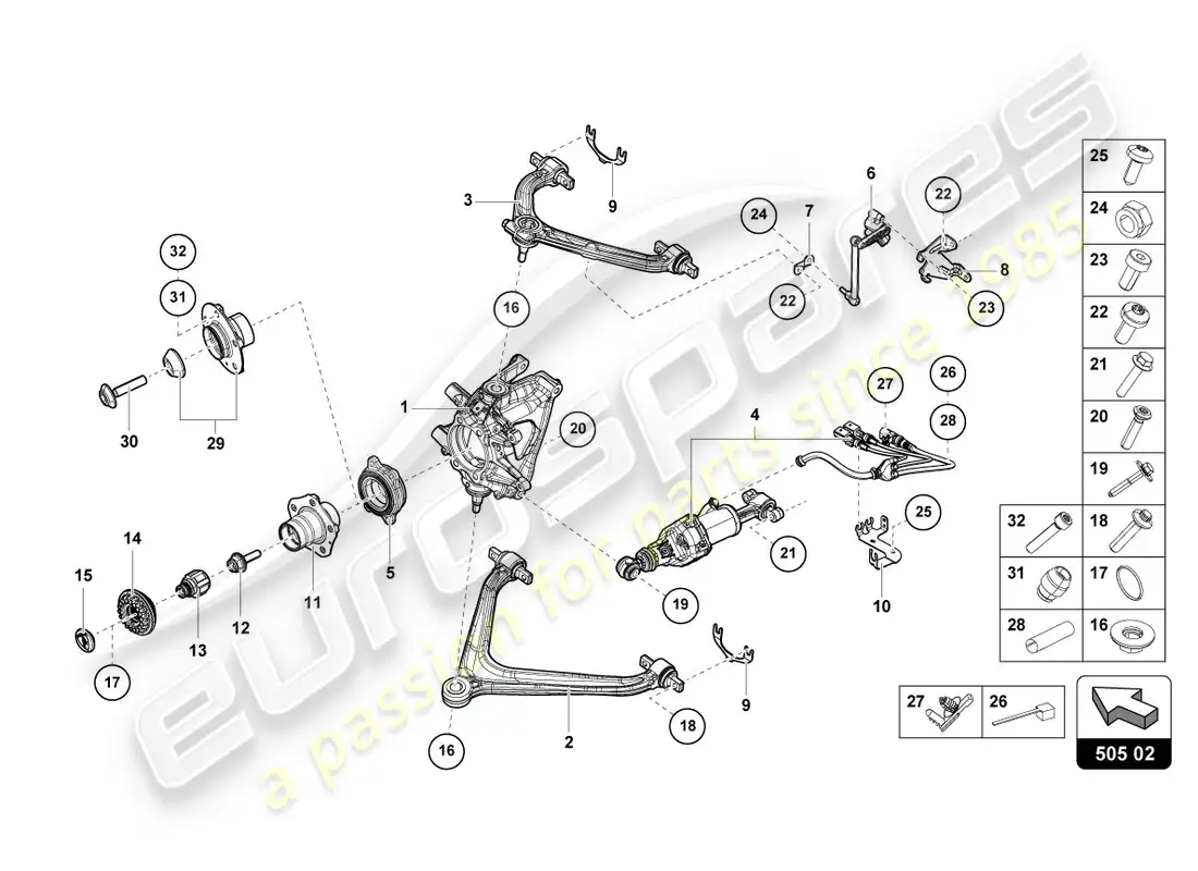 lamborghini evo coupe (2020) guide parts diagram