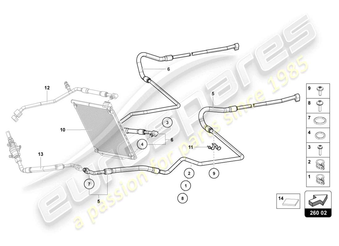 lamborghini sian roadster (2021) air-conditioning system with electronic regulation part diagram