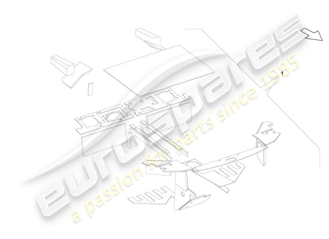 lamborghini superleggera (2008) 1 set of insulators part diagram