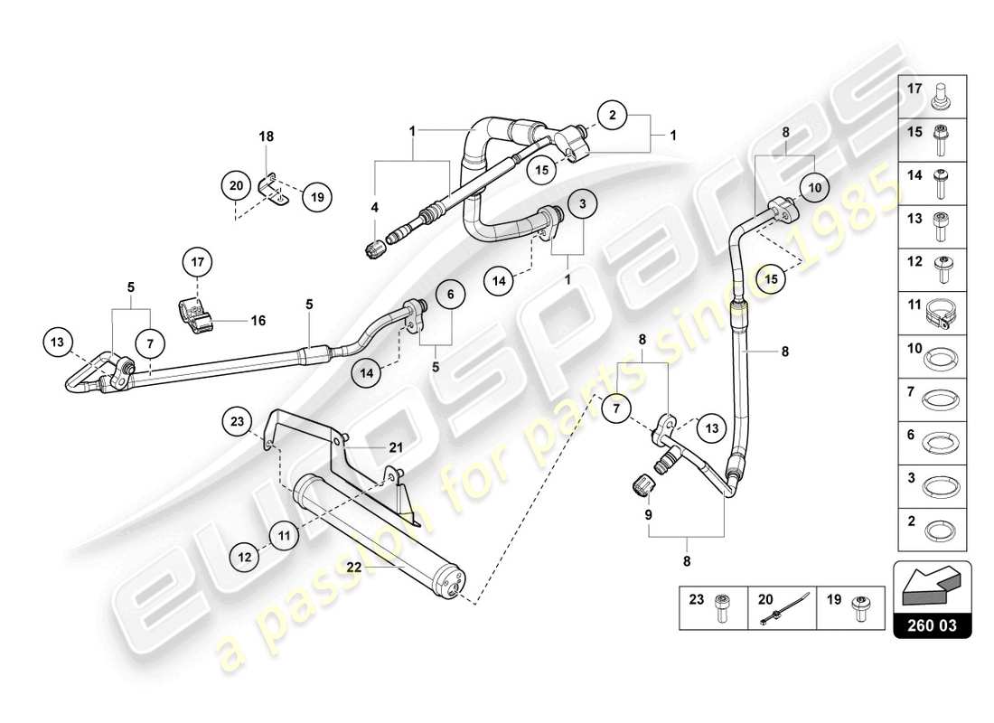 lamborghini sian roadster (2021) air-conditioning system with electronic regulation part diagram