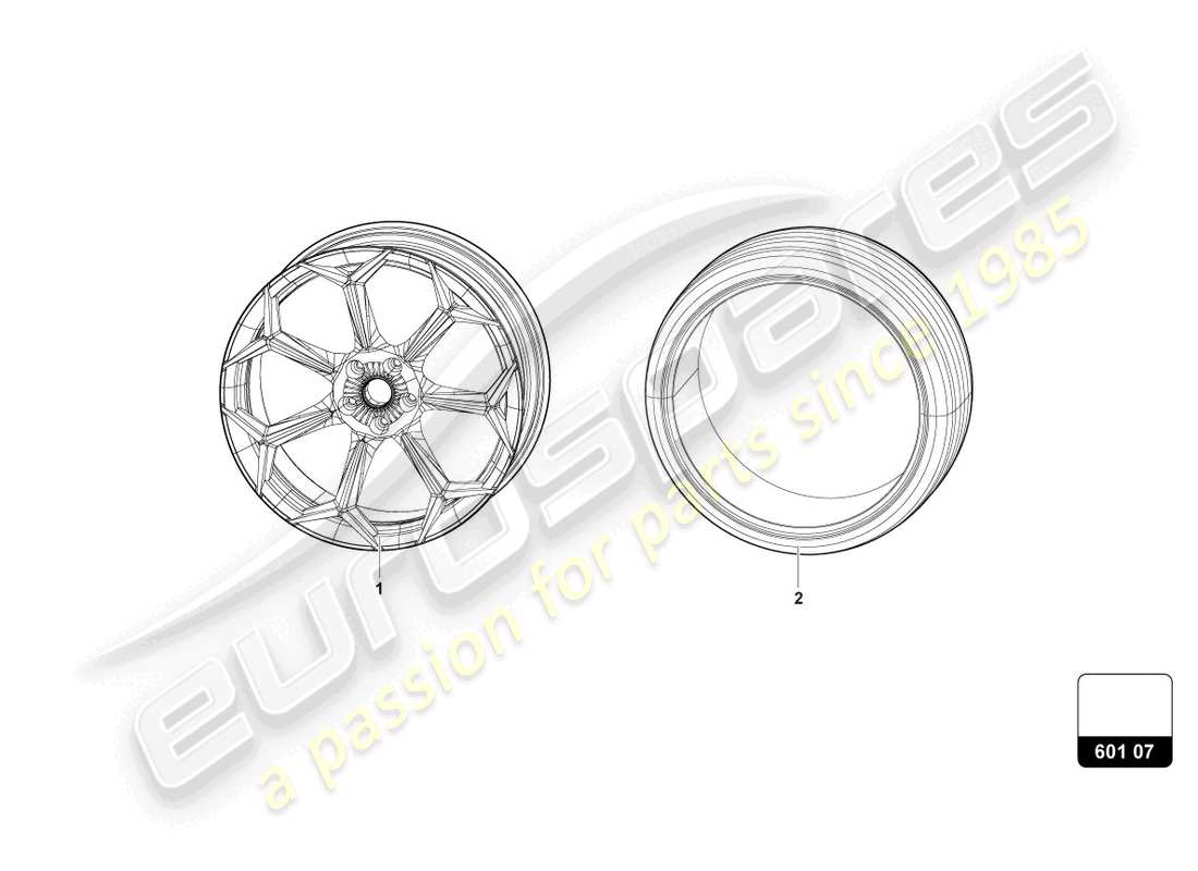 lamborghini urus performante (2024) wheels/tyres 23 parts diagram