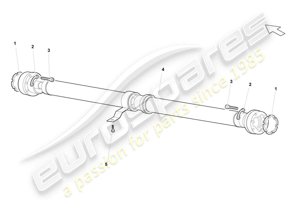 lamborghini lp570-4 spyder performante (2013) cardan shaft part diagram