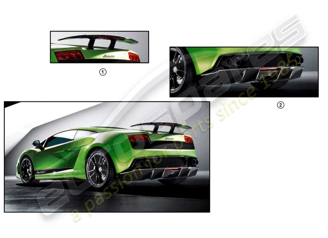 lamborghini lp570-4 sl (accessories) retrofit kit part diagram